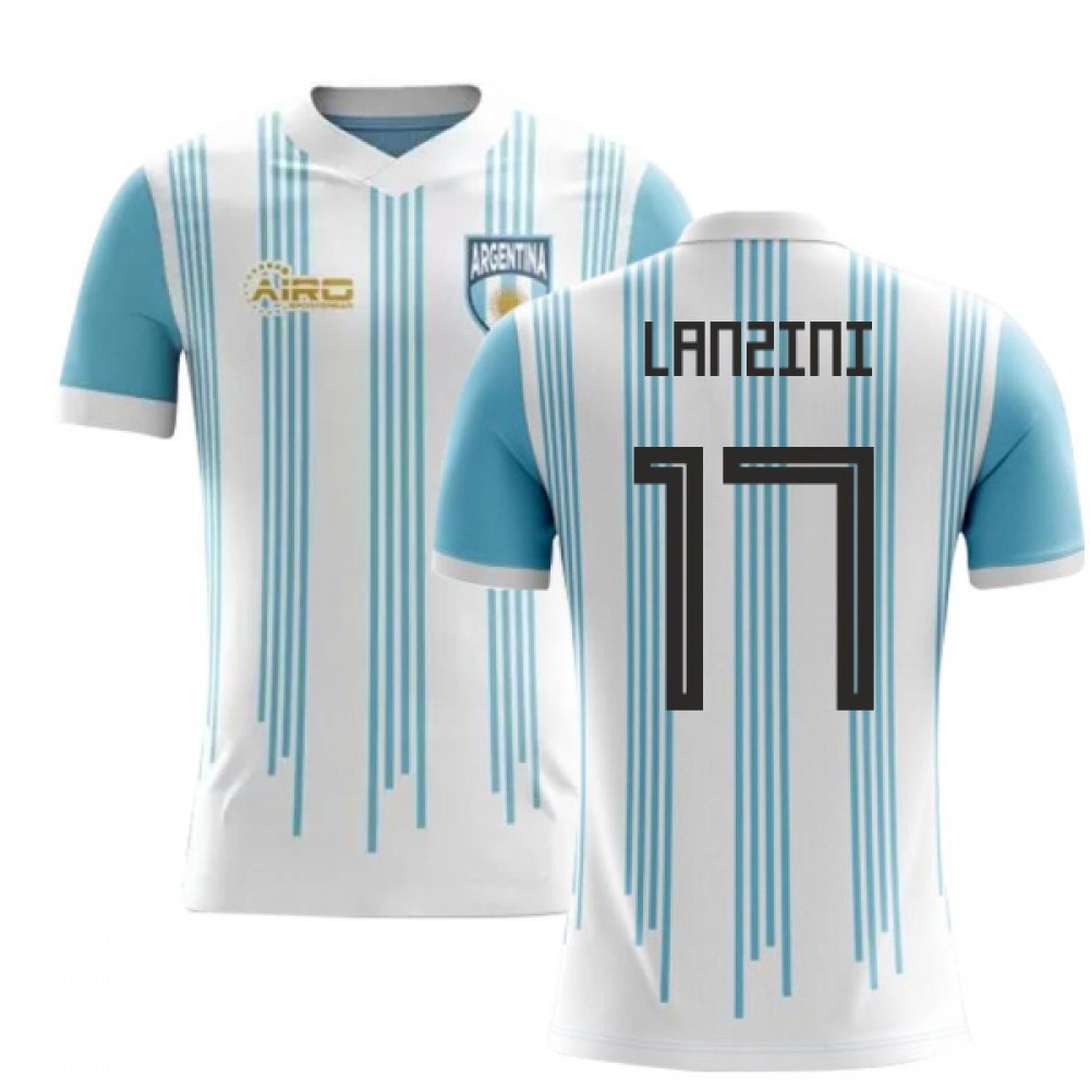 2025-2026 Argentina Home Concept Football Shirt (Lanzini 17) - Kids