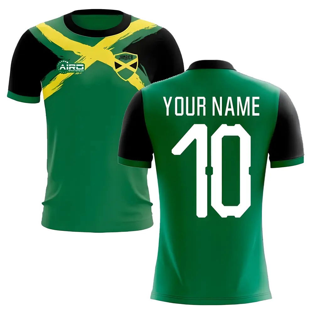 2025-2026 Jamaica Flag Concept Football Shirt (Your Name)