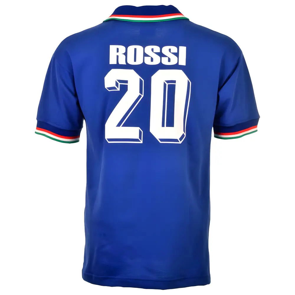 Italy 1982 World Cup Winners Rossi 20 Retro Football Shirt