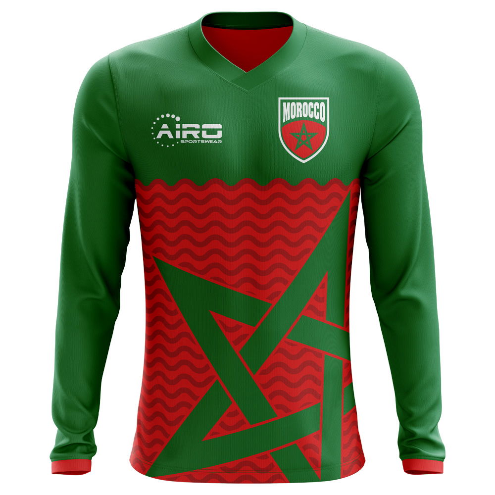 2025-2026 Morocco Long Sleeve Home Concept Football Shirt (Kids)