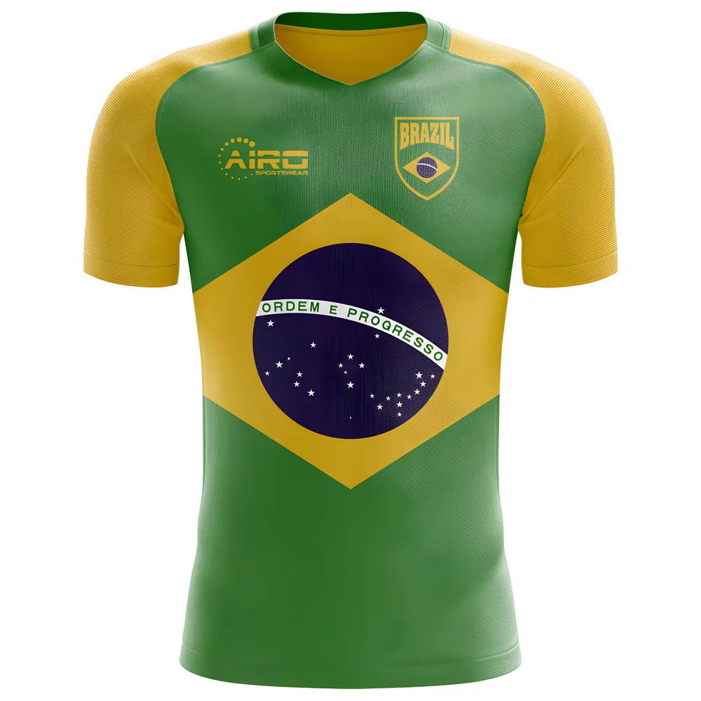 2025-2026 Brazil Flag Concept Football Shirt (Kids)