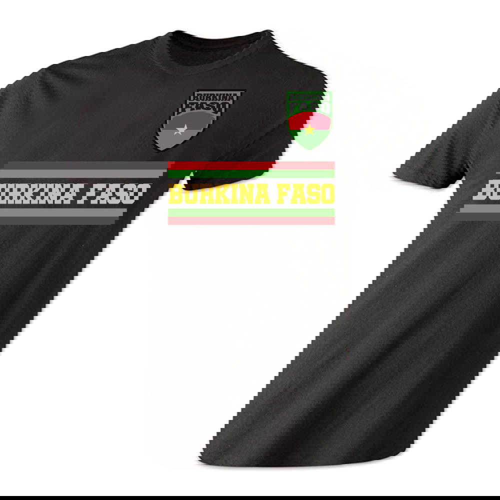 Burkina Faso Core Football Country T-Shirt (Black)