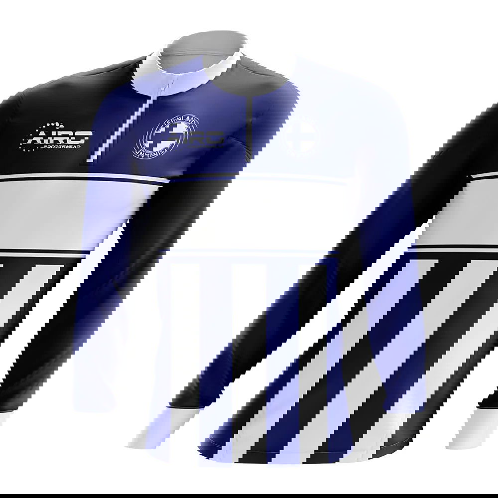 Finland Concept Football Half Zip Midlayer Top (Navy-White)