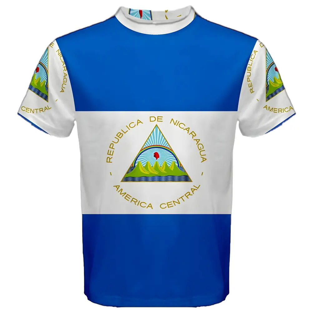 Nicaragua Flag Sublimated Sports Jersey - Kids