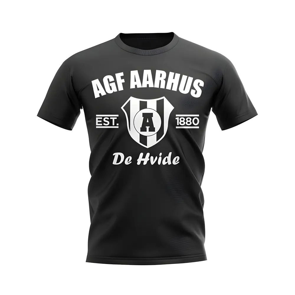 AGF Aarhus Established Football T-Shirt (Black)