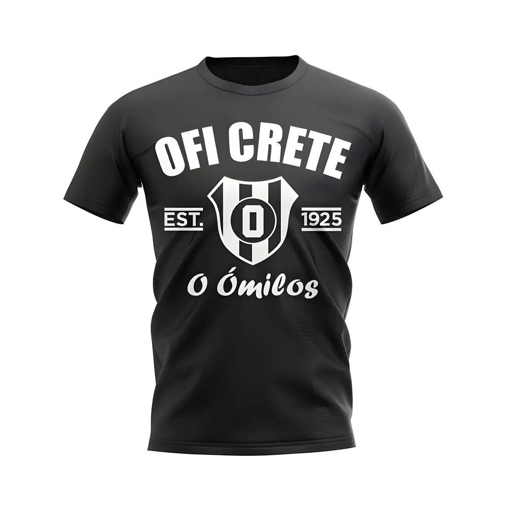 OFI Crete Established Football T-Shirt (Black)