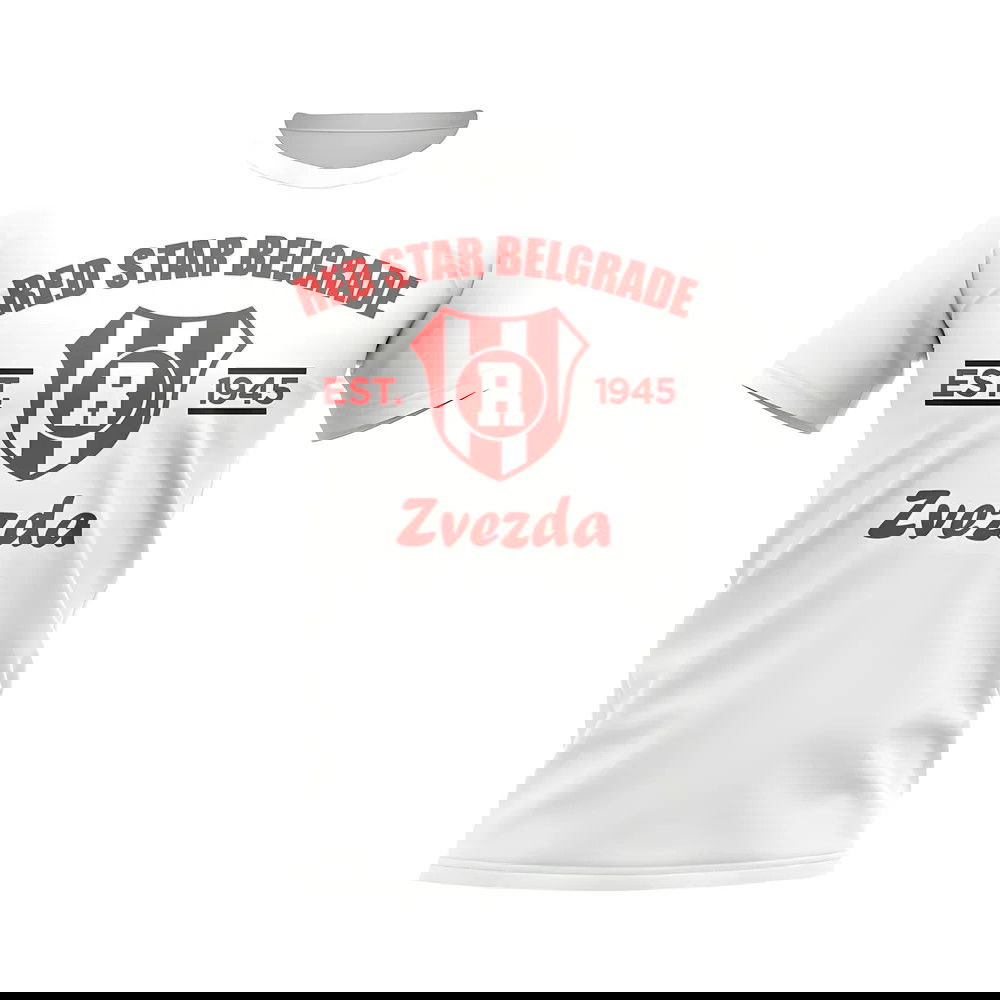 Red Star Belgrade Established Football T-Shirt (White)