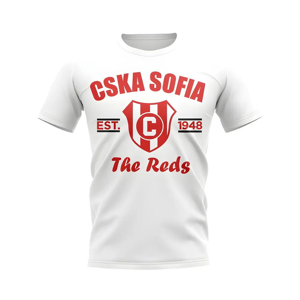 CSKA Sofia Established Football T-Shirt (White)
