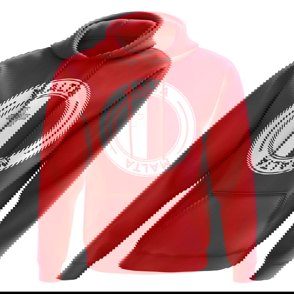 Malta Football Badge Hoodie (Red)