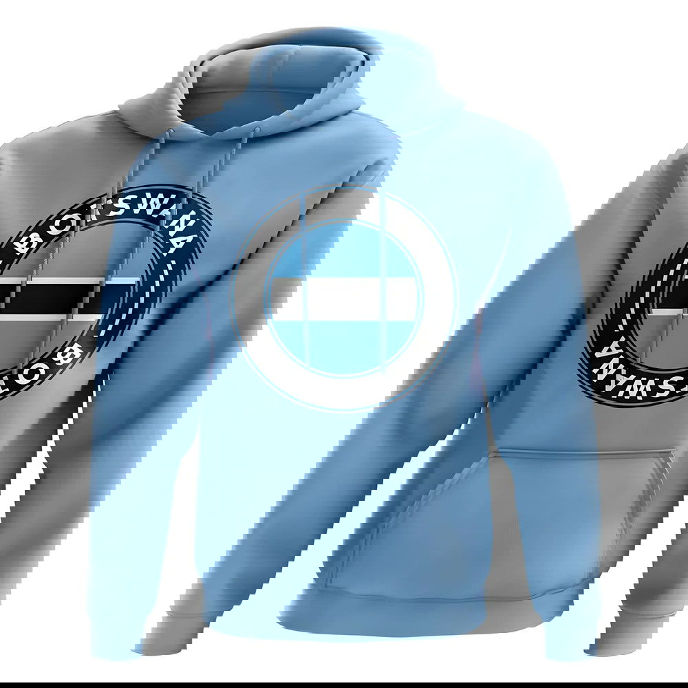 Botswana Football Badge Hoodie (Sky)