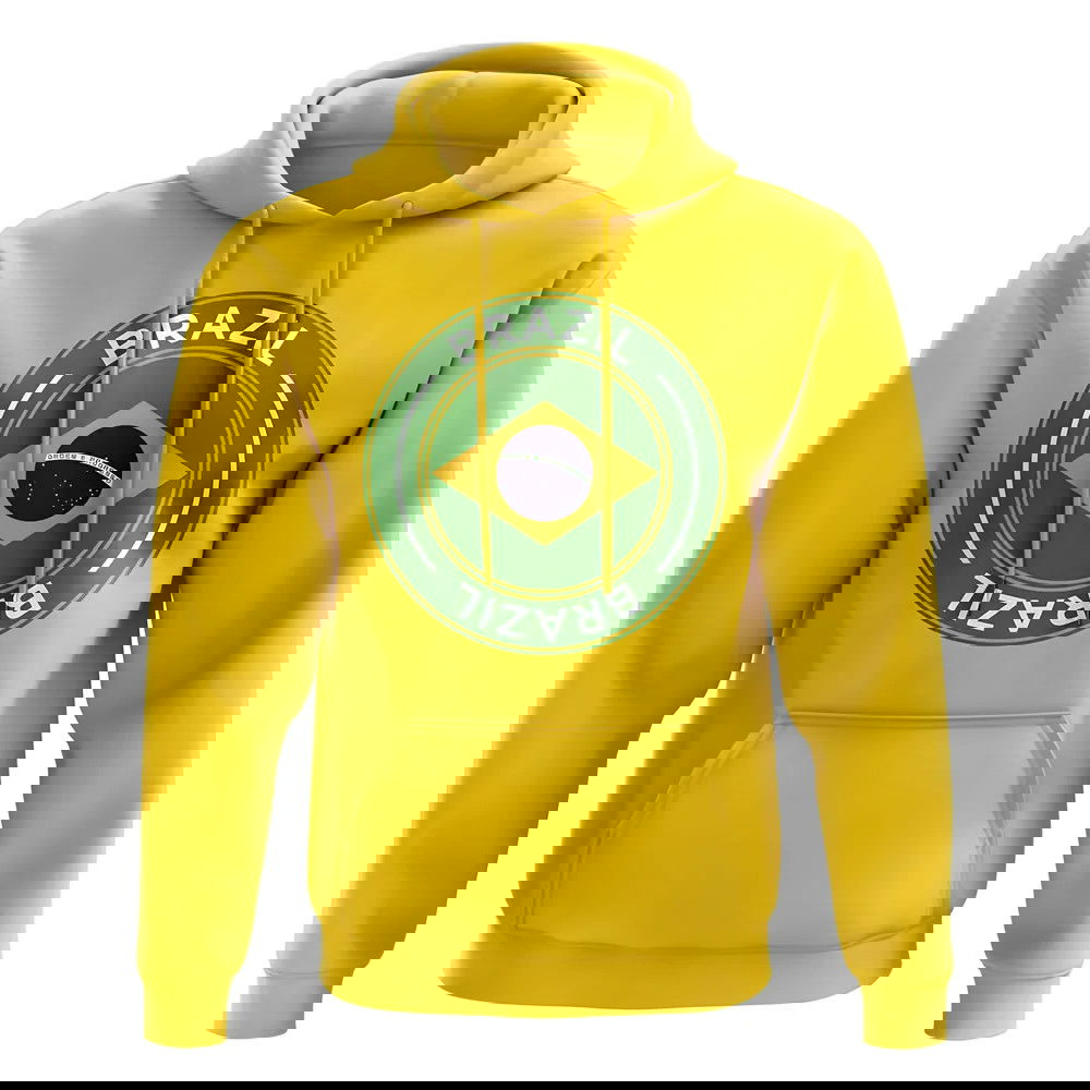 Brazil Football Badge Hoodie (Yellow)
