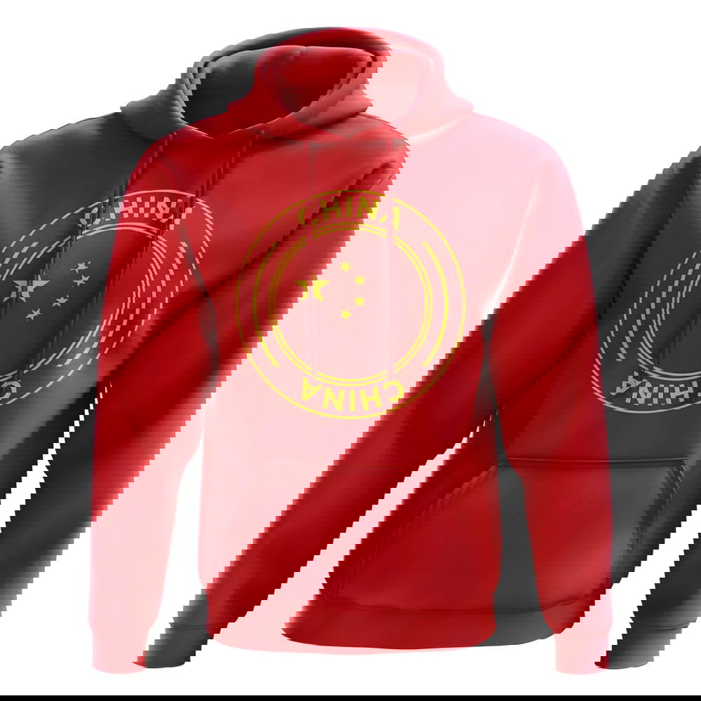 China Football Badge Hoodie (Red)