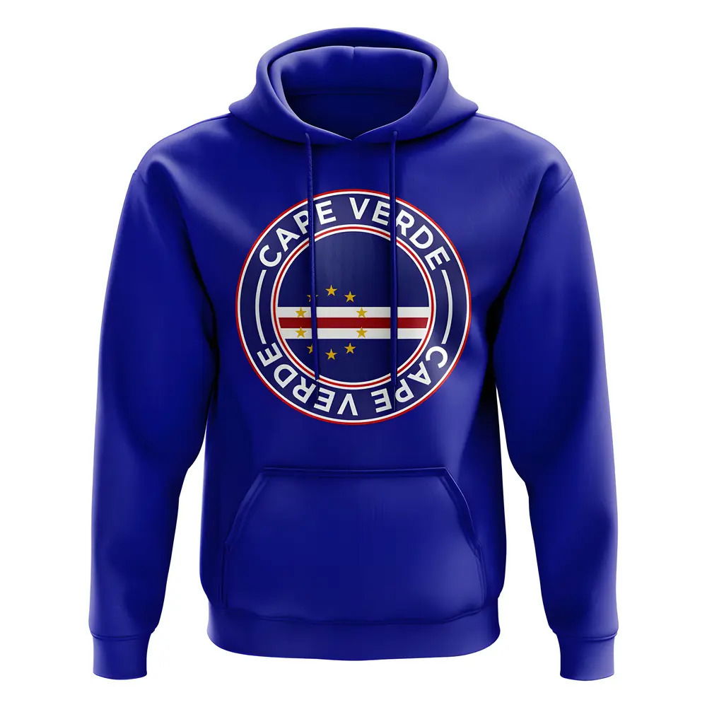 Cape Verde Football Badge Hoodie (Royal)
