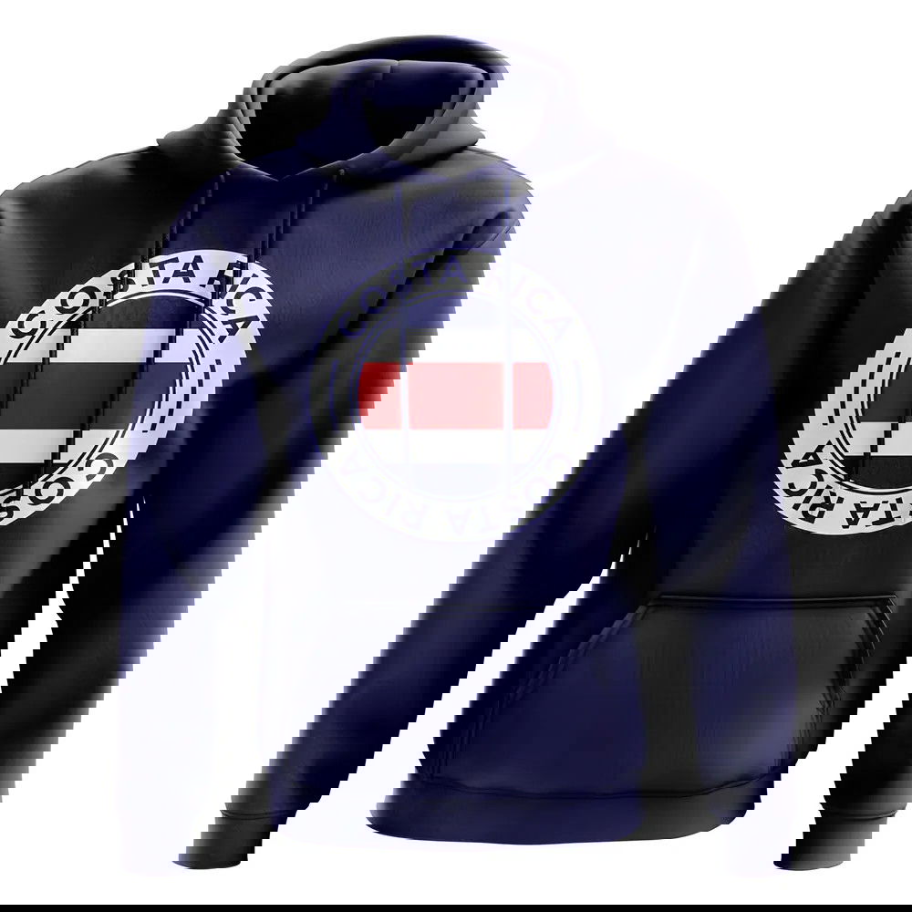 Costa Rica Football Badge Hoodie (Navy)