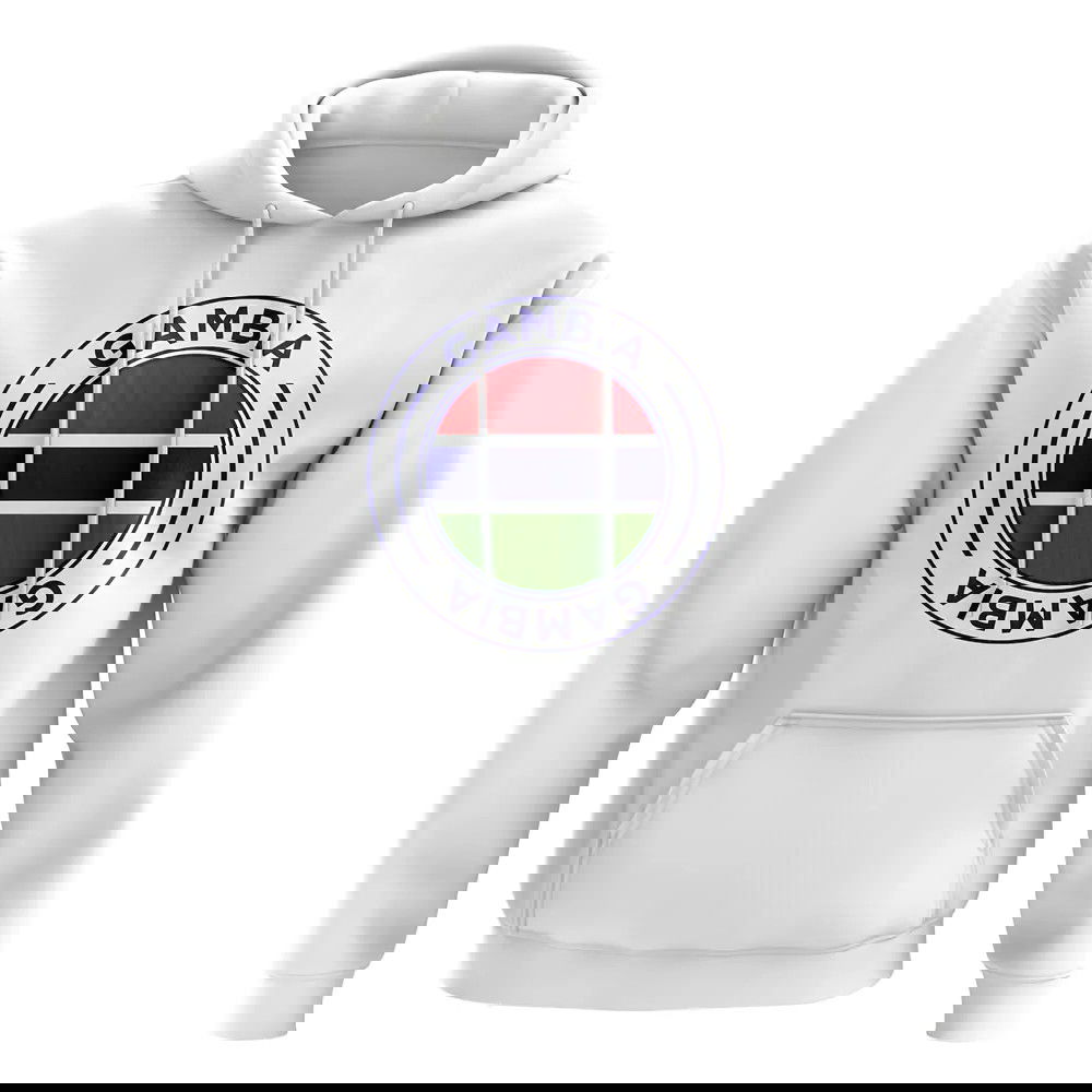 Gambia Football Badge Hoodie (White)