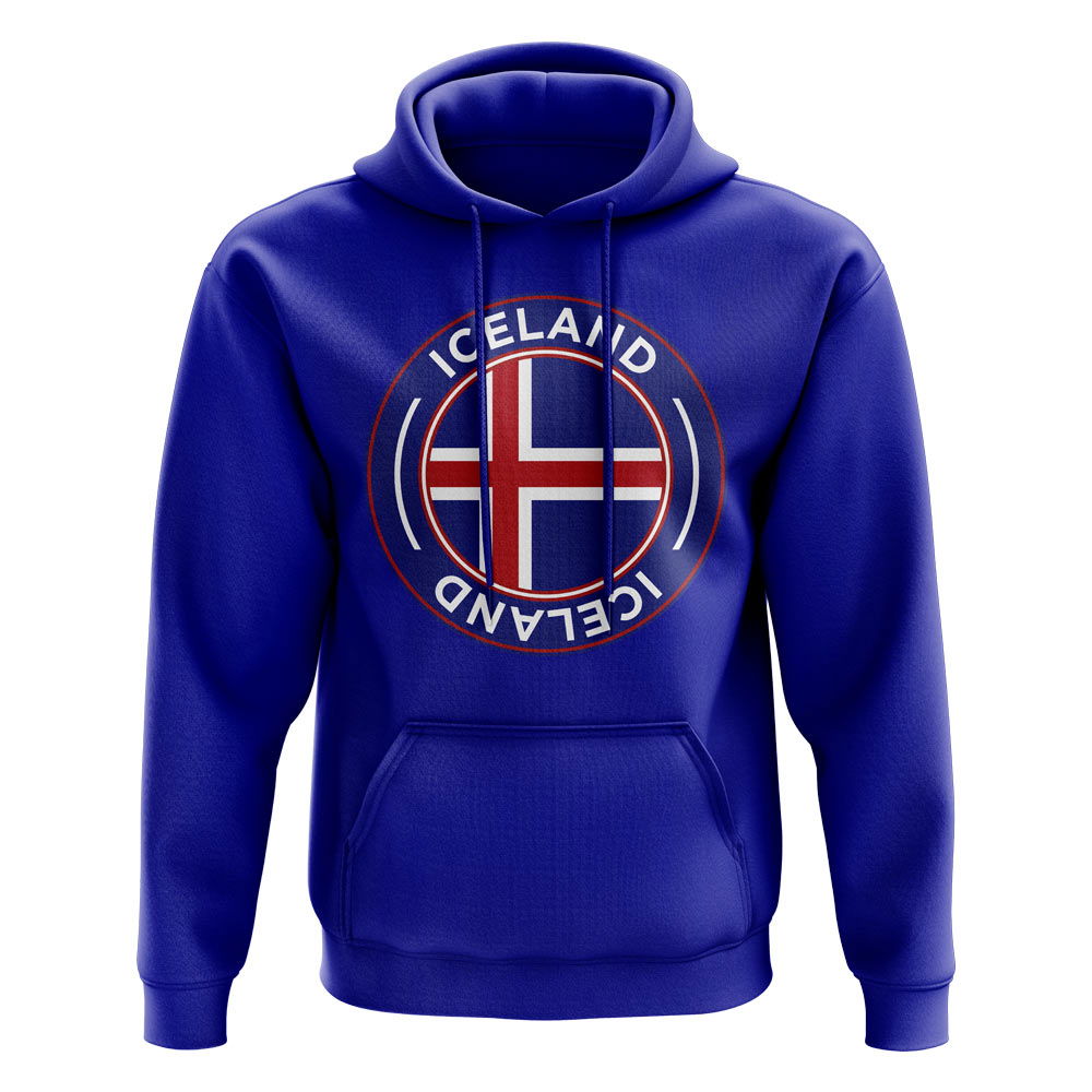 Iceland Football Badge Hoodie (Royal)