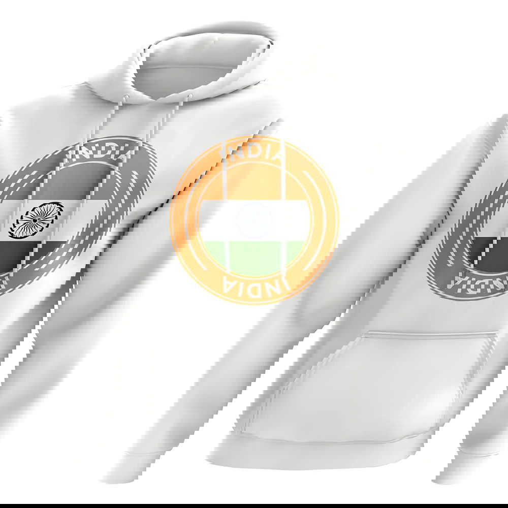 India Football Badge Hoodie (White)