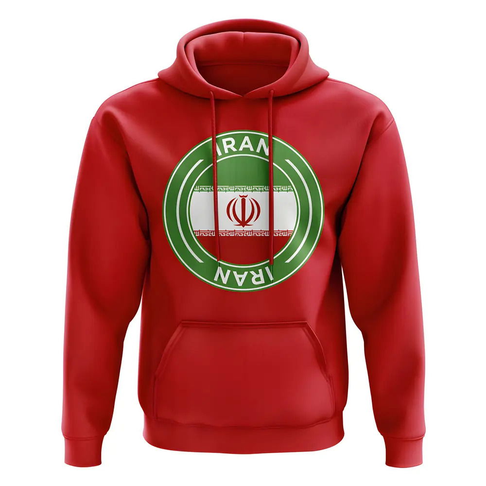 Iran Football Badge Hoodie (Red)