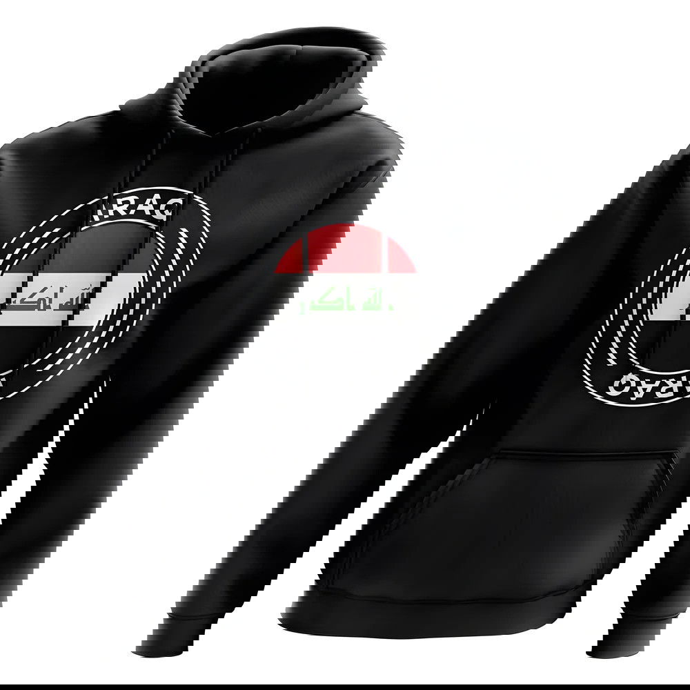 Iraq Football Badge Hoodie (Black)