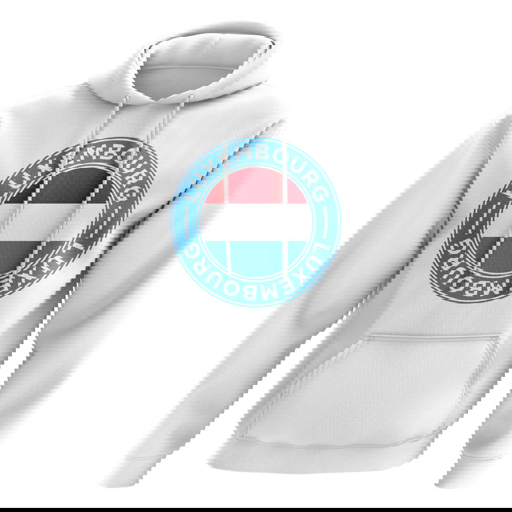 Luxembourg Football Badge Hoodie (White)