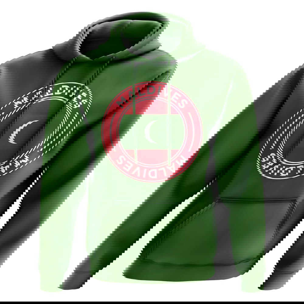 Maldives Football Badge Hoodie (Green)