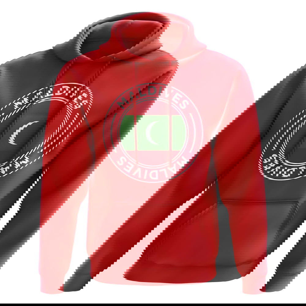 Maldives Football Badge Hoodie (Red)
