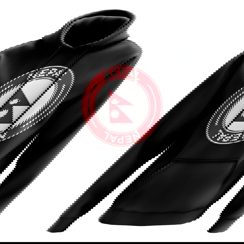 Nepal Football Badge Hoodie (Black)