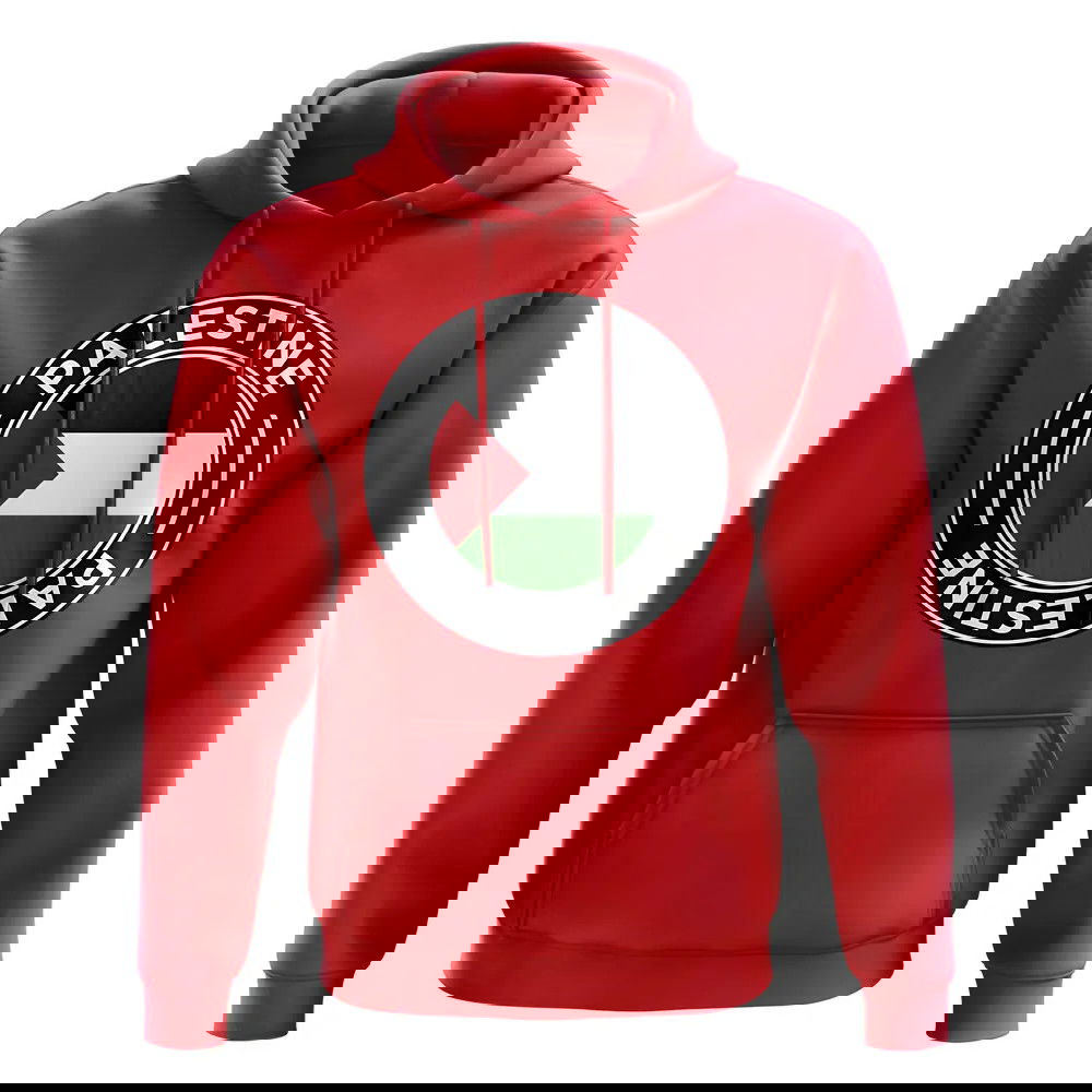 Palestine Football Badge Hoodie (Red)