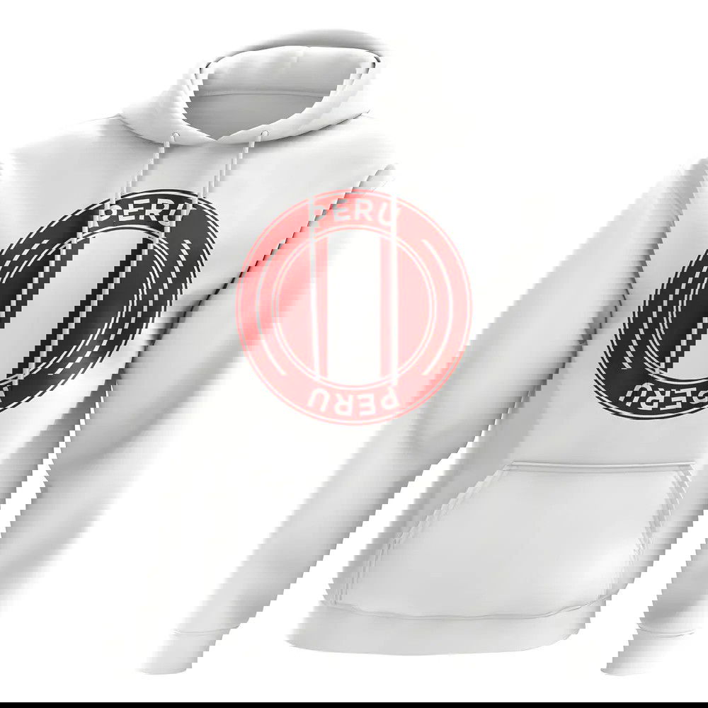 Peru Football Badge Hoodie (White)