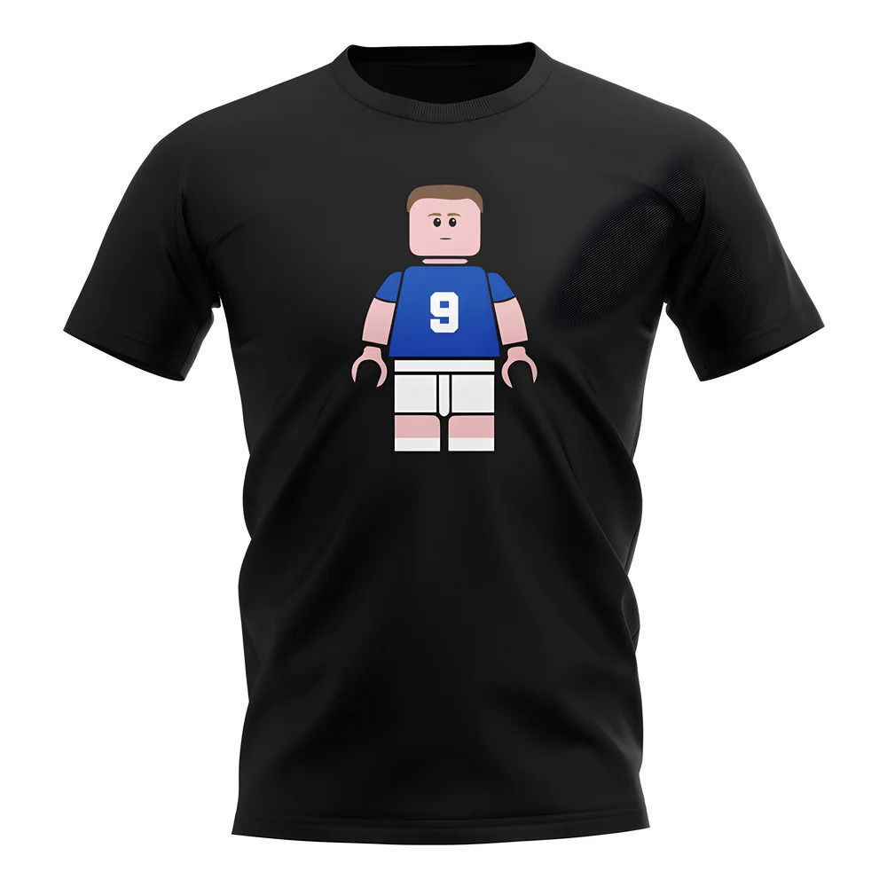 Duncan Ferguson Everton Brick Footballer T-Shirt (Black)