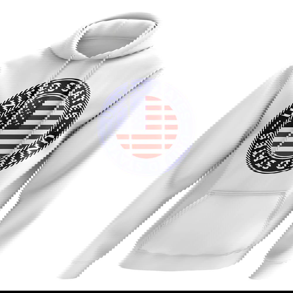 Usa Football Badge Hoodie (White)