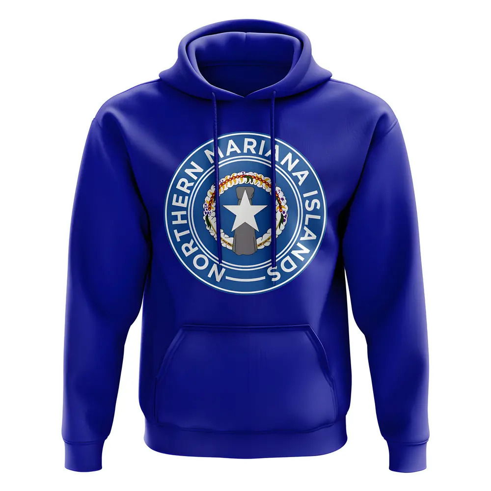 Northern Mariana Islands Football Badge Hoodie (Royal)