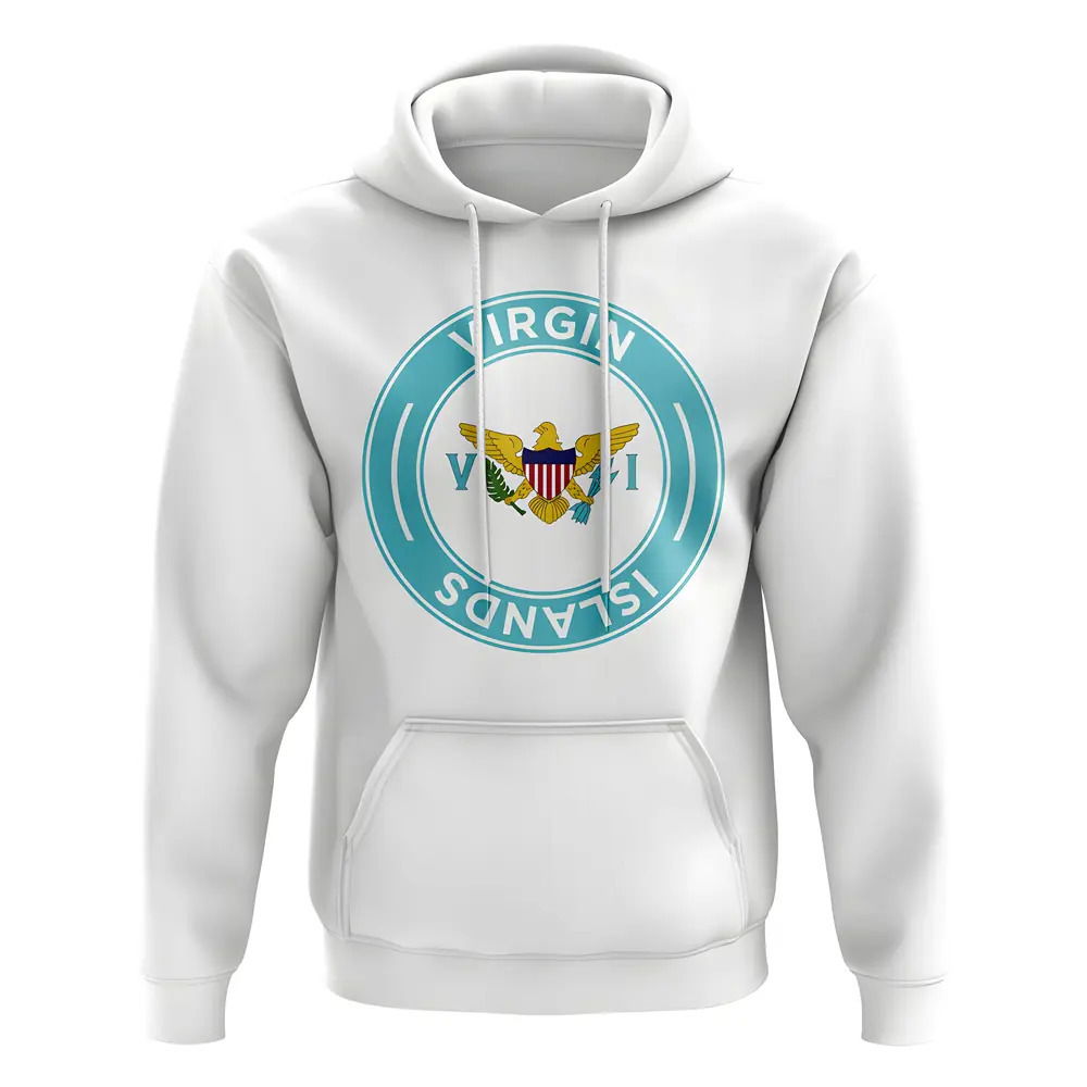 Virgin Islands US Football Badge Hoodie (White)