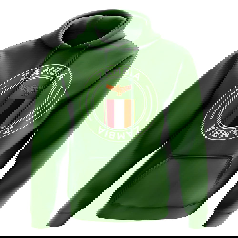 Zambia Football Badge Hoodie (Green)