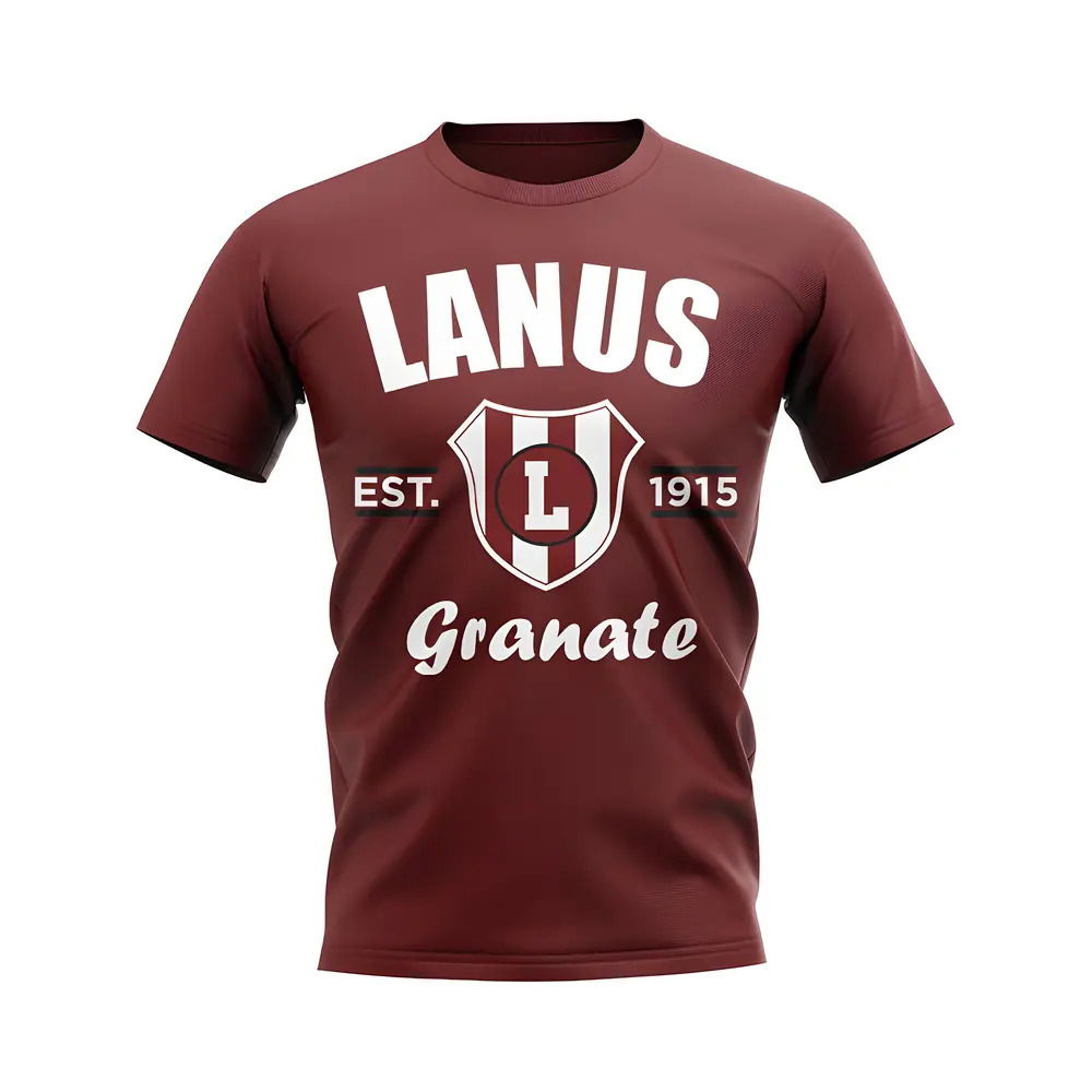 Lanus Established Football T-Shirt (Maroon)