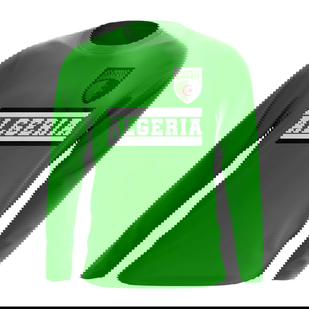 Algeria Core Football Country Long Sleeve T-Shirt (Green)