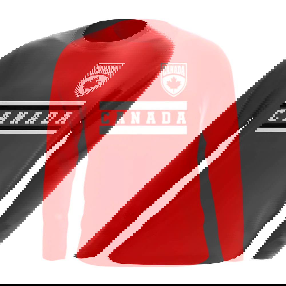 Canada Core Football Country Long Sleeve T-Shirt (Red)