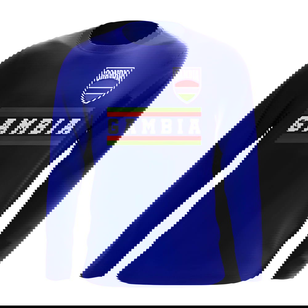 Gambia Core Football Country Long Sleeve T-Shirt (Royal)