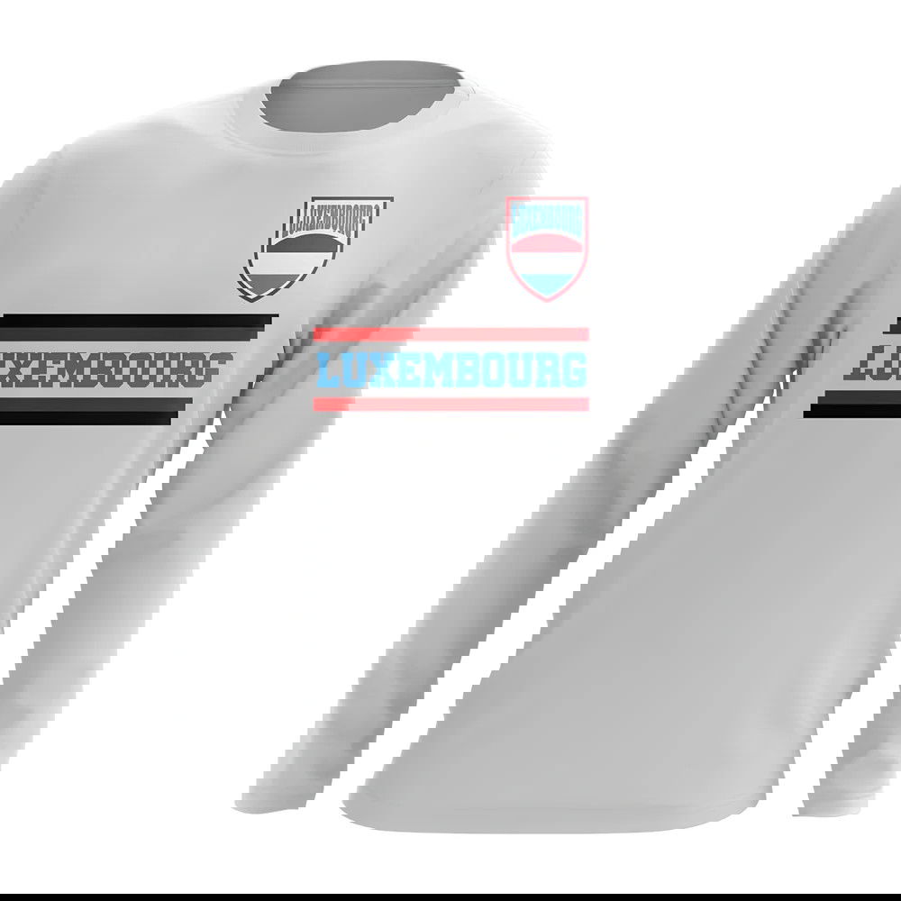 Luxembourg Core Football Country Long Sleeve T-Shirt (White)