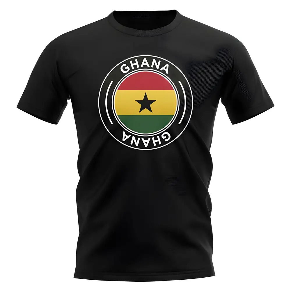 Ghana Football Badge T-Shirt (Black)