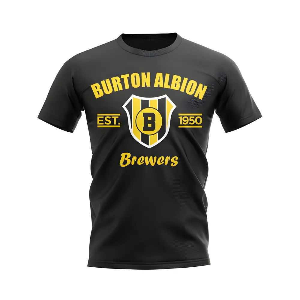 Burton Albion Established Football T-Shirt (Black)