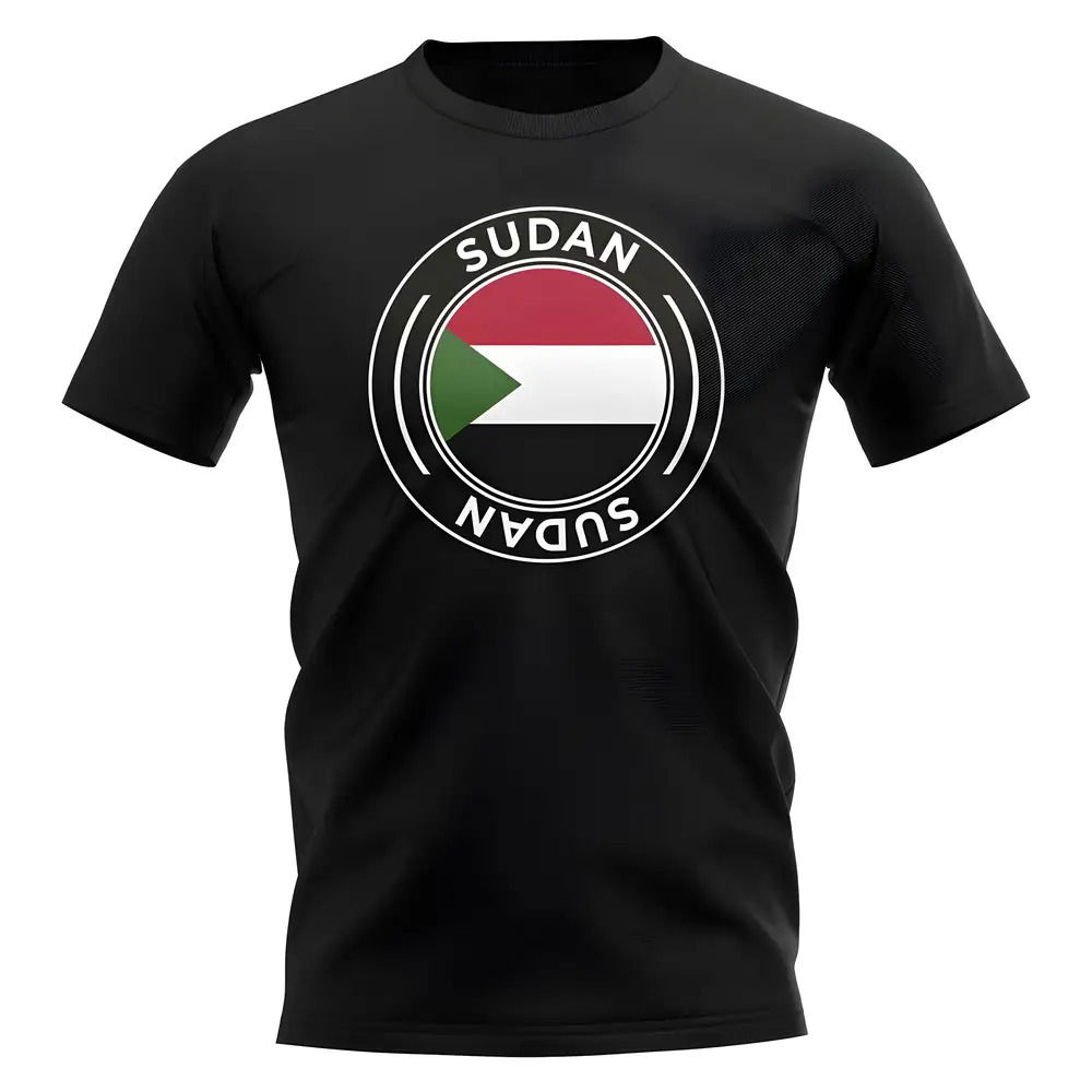 Sudan Football Badge T-Shirt (Black)