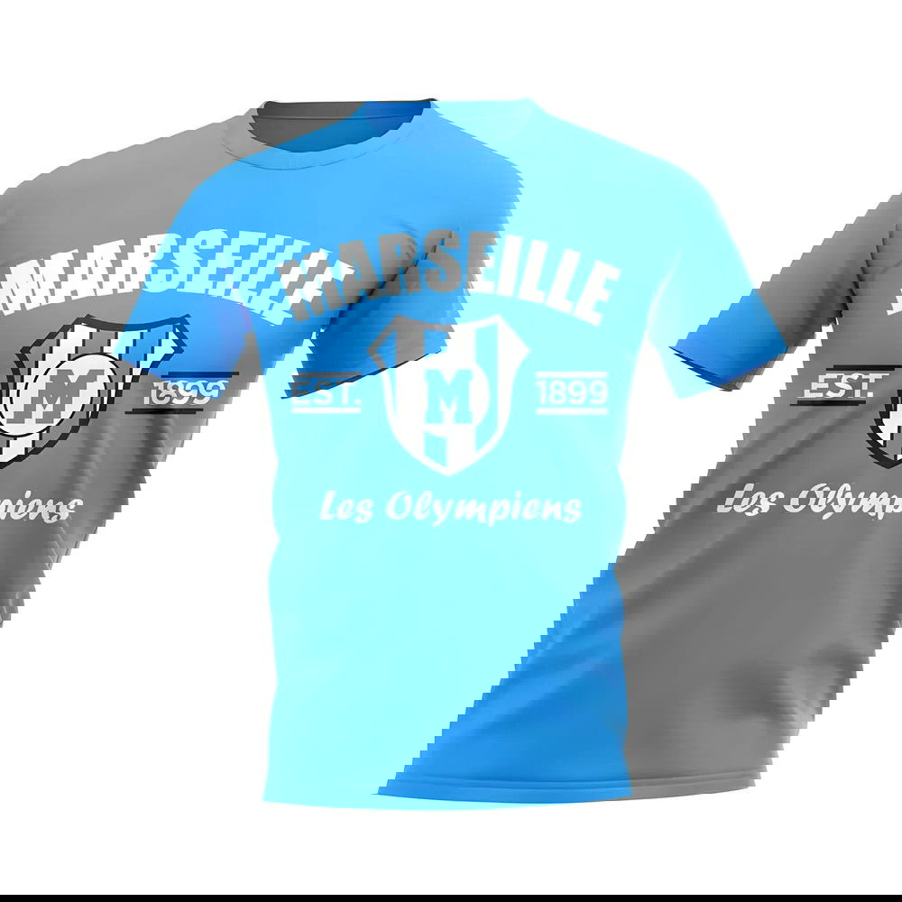 Marseille Established Football T-Shirt (Sky)