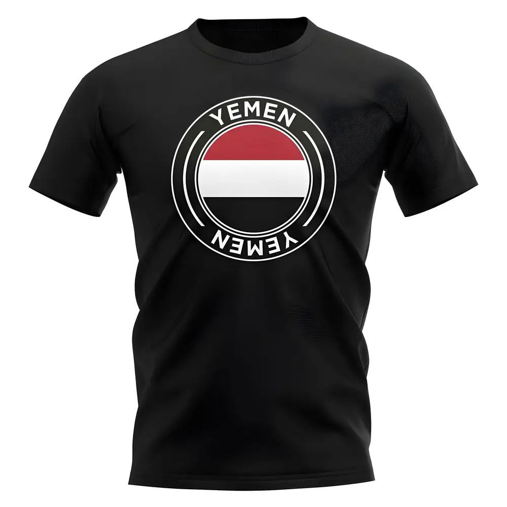Yemen Football Badge T-Shirt (Black)