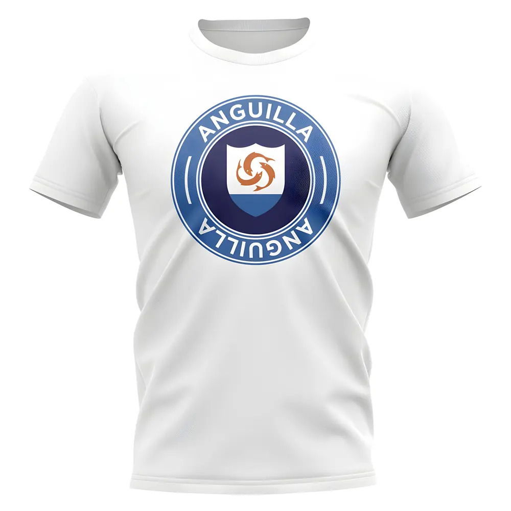 Anguilla Football Badge T-Shirt (White)
