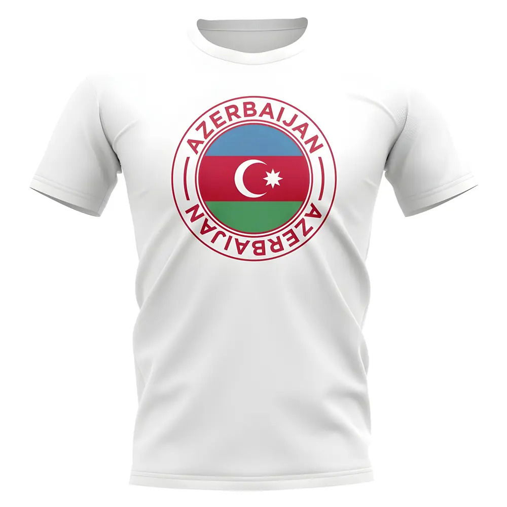 Azerbaijan Football Badge T-Shirt (White)