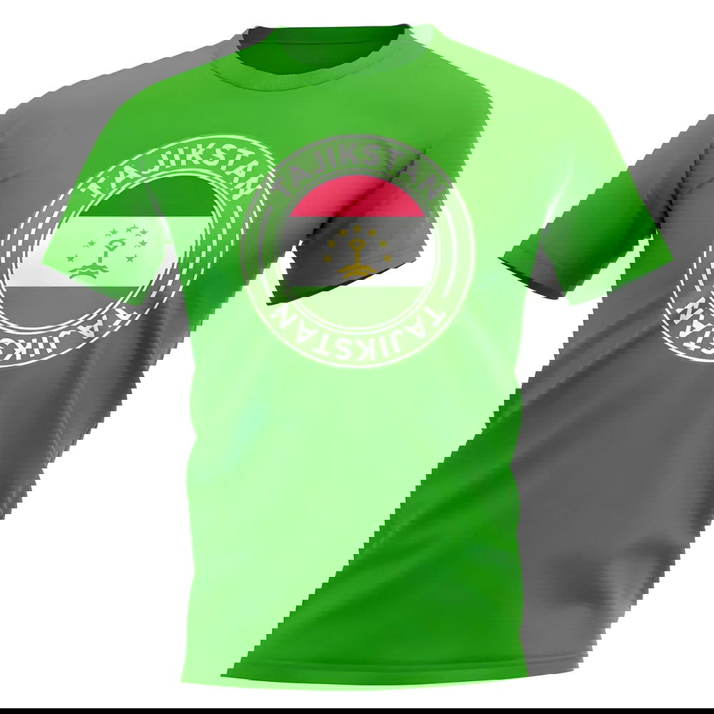 Tajikstan Football Badge T-Shirt (Green)