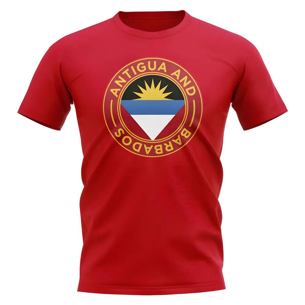 Antigua and Barbados Football Badge T-Shirt (Red)