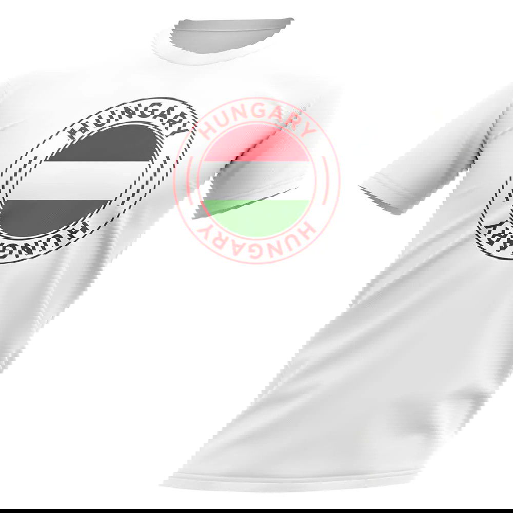 Hungary Football Badge T-Shirt (White)