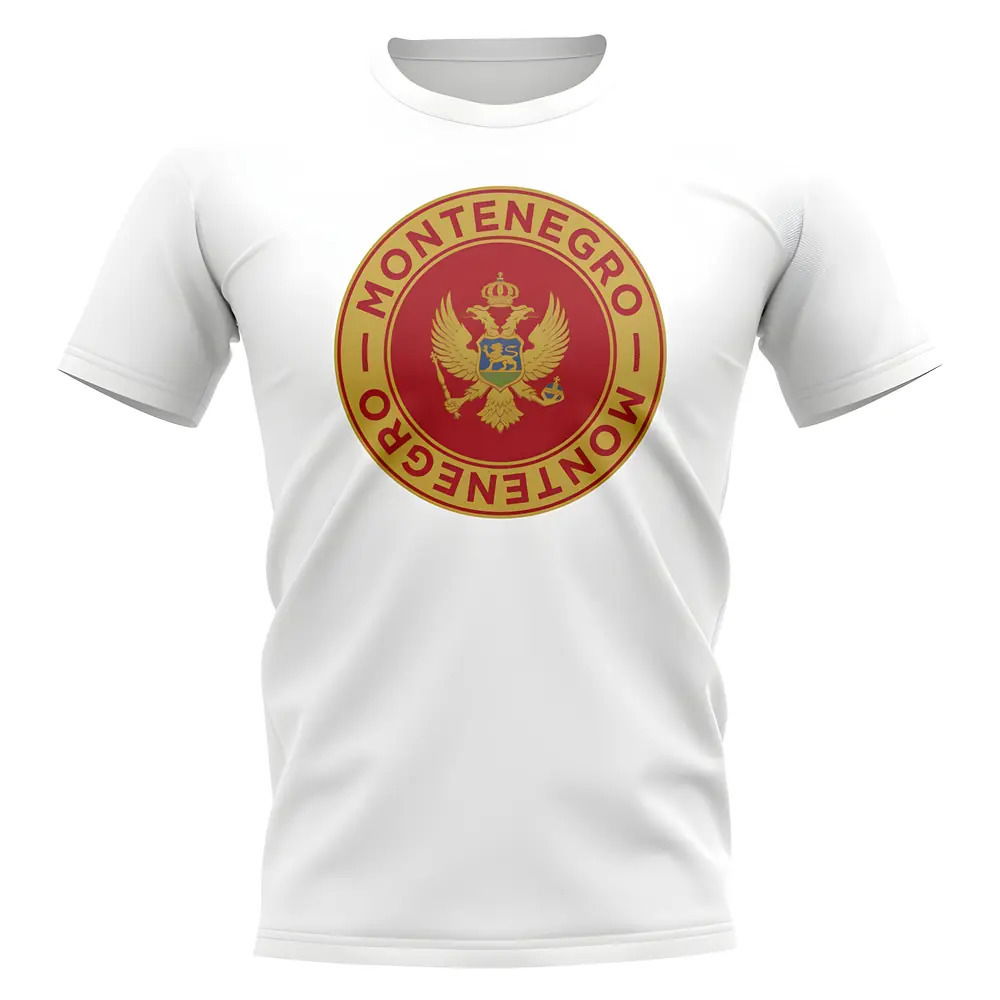 Montenegro Football Badge T-Shirt (White)